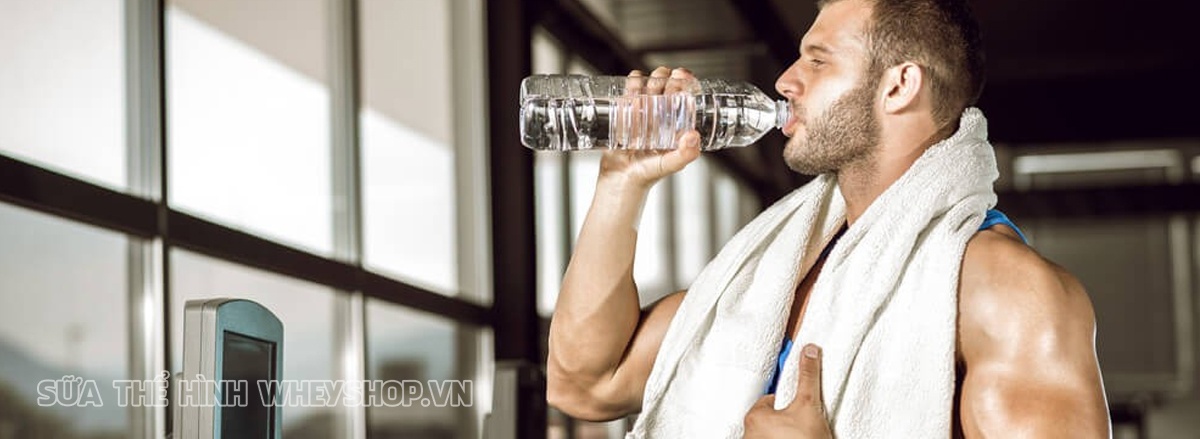 Trong quá trình tập gym uống nước gì và uống bao nhiêu lít nước để tránh khỏi tình trạng mất nước thông qua mồ hôi, giữ cho cơ thể một lượng nước nhất định. 