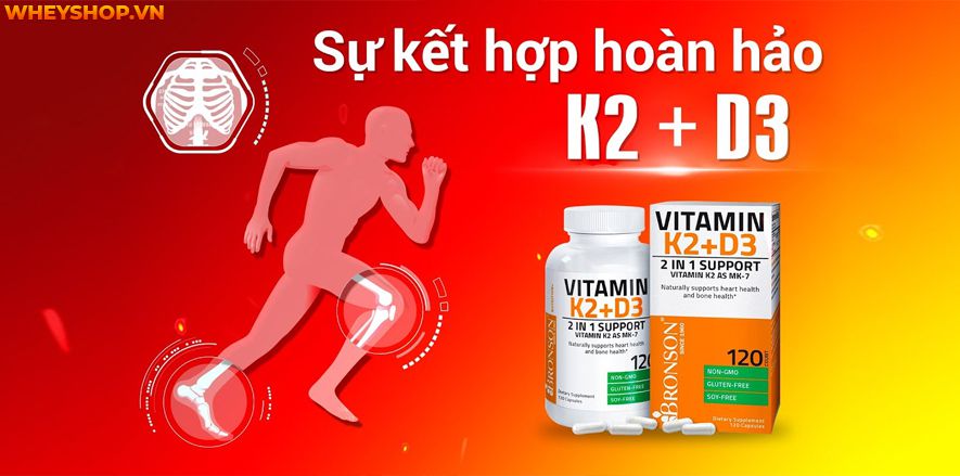 Vitamin K2 D3 là gì, Vitamine D3 K2 có tác dụng gì ? Cùng WheyShop tham khảo lợi ích và cách sử dụng Vitamin D3 K2 hiệu quả nhất...
