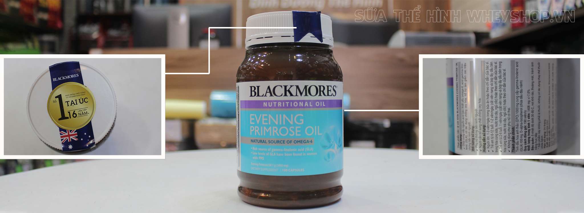 Tinh dầu hoa anh thảo Blackmores Evening Primrose oil ÚC 2019 -Cân bằng hormon môn sinh sản. Giảm các triệu chứng thời kỳ tiền kinh nguyệt (PMS)