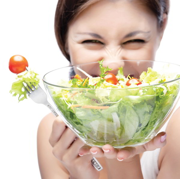 ăn rau xanh gì hạn chế cân