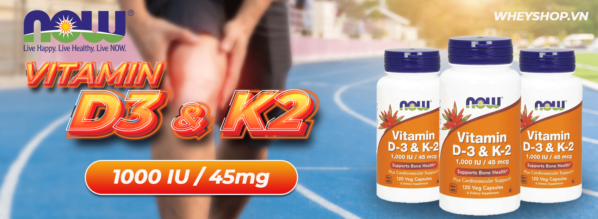 Now Vitamin D3 K2 là sự kết hợp hoàn hảo hỗ trợ xương khớp chắc khỏe, phát triển toàn diện, bảo vệ sức khỏe tổng thể, tăng đề pháng, phòng ngừa xơ vữa động mạch