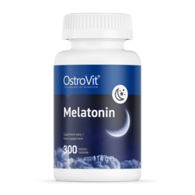 Ostrovit Melatonin 300 viên hỗ trợ cải thiện nâng cao chất lượng giấc ngủ hiệu quả, giúp dễ ngủ hơn, ngủ sâu giấc hơn và phục hồi cơ bắp, giảm stress hiệu quả.