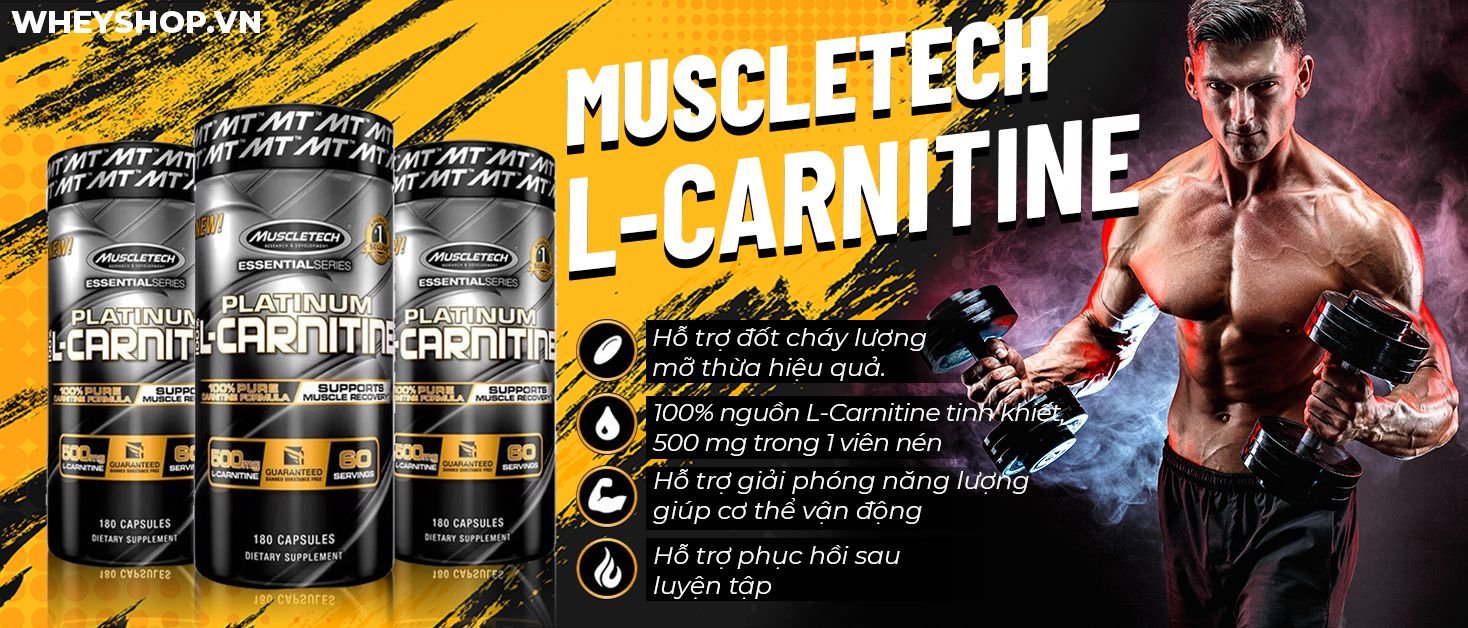 Muscletech Platinum L-Carnitine hỗ trợ chuyển hoá mỡ thừa lành tính, hiệu quả. Sản phẩm được nhập khẩu chính hãng, cam kết giá rẻ, tốt nhất Hà Nội TpHCM