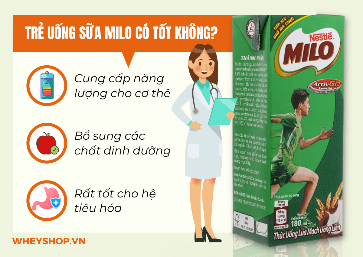 Giải đáp thắc mắc: Sữa milo dành cho trẻ mấy tuổi?
