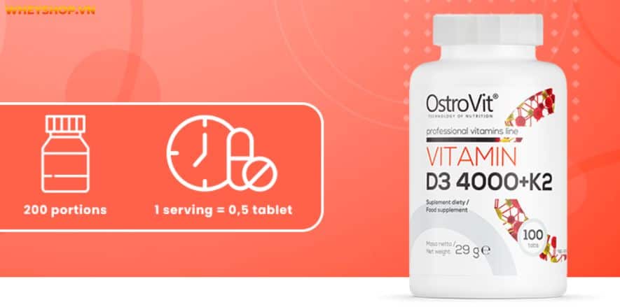 Nếu bạn đang băn khoăn tìm hiểu đánh giá Ostrovit Vitamin D3 4000 K2 có tốt không thì hãy cùng WheyShop tham khảo giải đáp chi tiết qua bài viết...