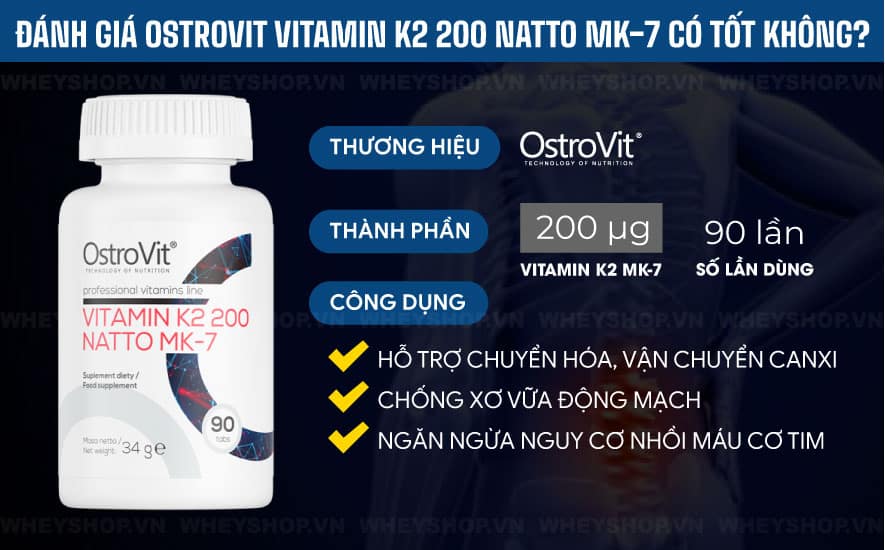 Nếu bạn đang băn khoăn tìm hiểu đánh giá Ostrovit Vitamin K2 có tốt không thì hãy cùng WheyShop giải đáp thắc mắc qua bài viết ngay sau đây nhé...