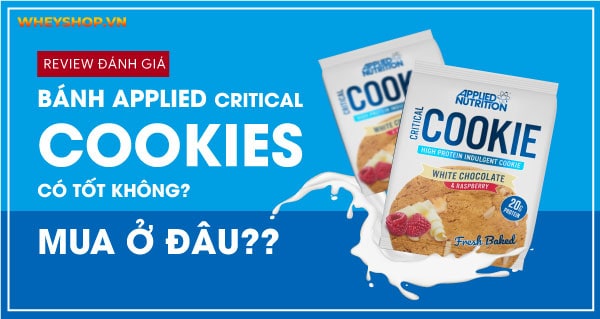 Bánh Applied Critical Cookies là thanh protein cao sẽ đáp ứng sự thèm ăn của bạn. Cùng WheyShop Review đánh giá Bánh Applied Critical Cookies có tốt không...