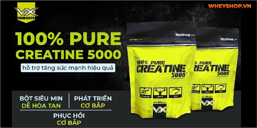 VitaXtrong 100% Pure Creatine được đánh giá cao về chất lượng và độ hiệu quả. Hãy cùng WheyShop tìm hiểu và đánh giá VitaXtrong 100% Pure Creatine 5000 có tốt...