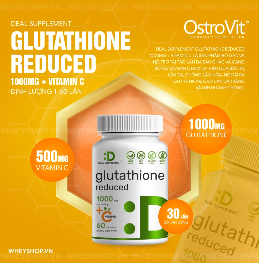 deal supplement glutathione reduced 1000mg vitamin c 60 vien1